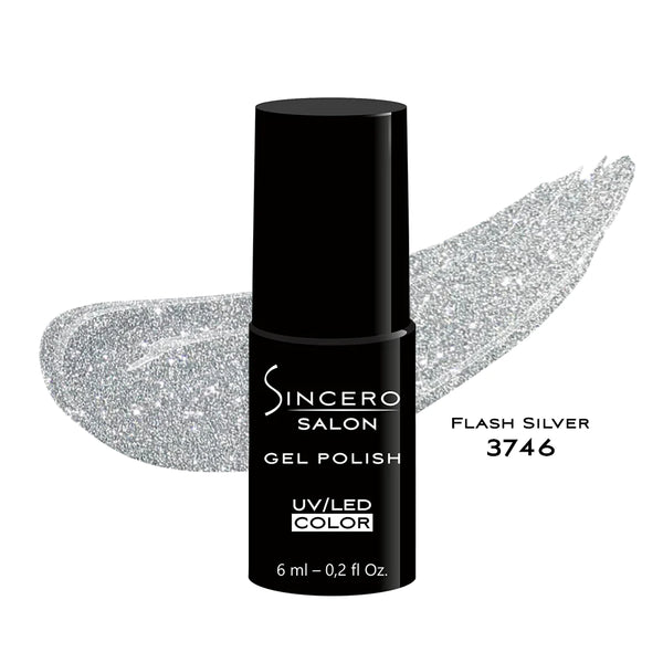 GELNAGELLACK "Sincero Salon", 6ml, Flash Silver, 3746