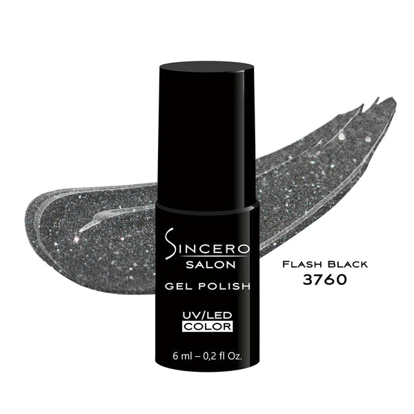 GELNAGELLACK "Sincero Salon", 6ml, Flash Black, 3760