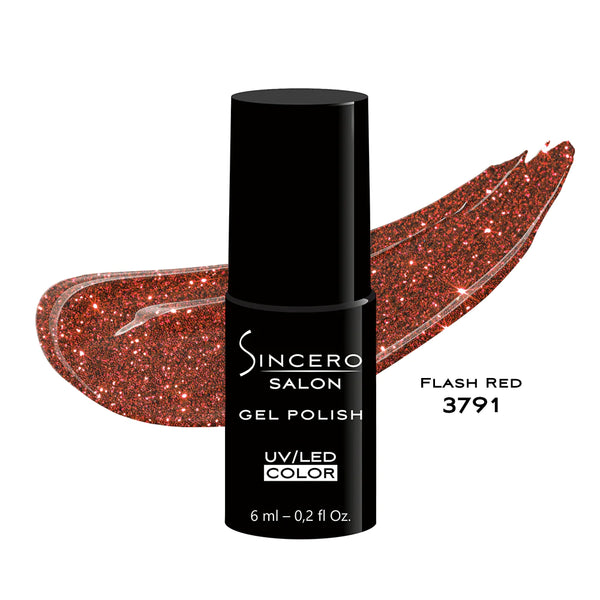 GELNAGELLACK "Sincero Salon", 6ml, Flash Red, 3791