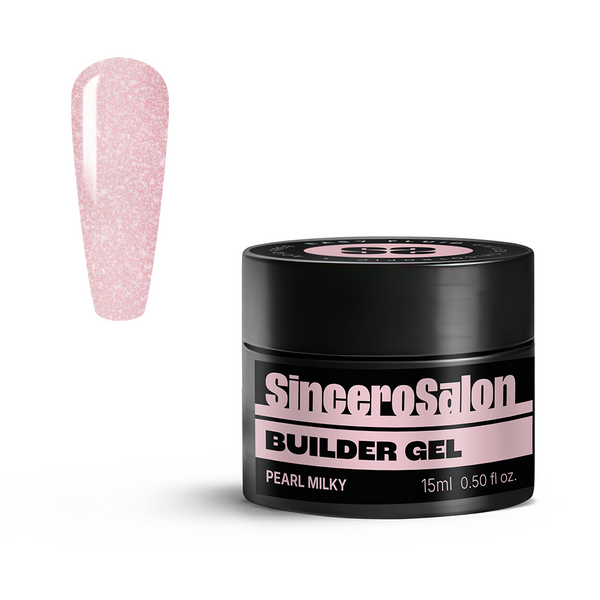 Aufbaugel Glitzer "Sincero Salon", Pearl Milky, 15ml
