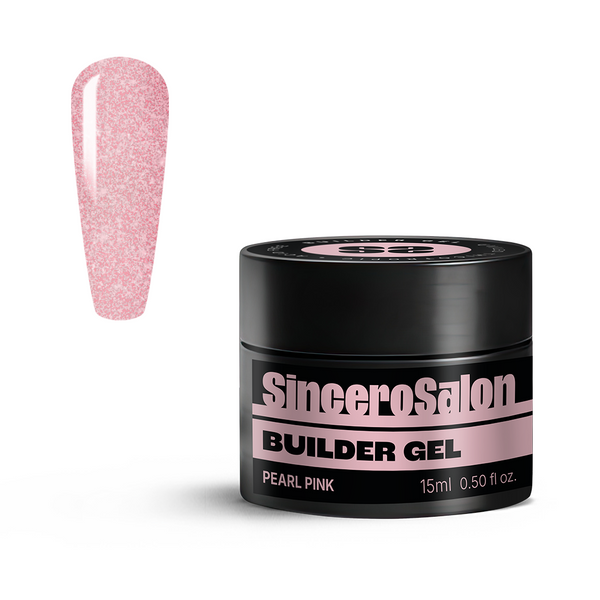 Aufbaugel Glitzer "Sincero Salon", Pearl Pink, 15ml