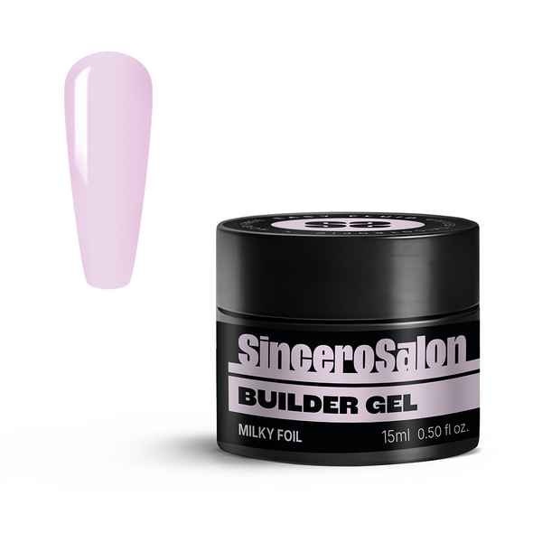 Aufbaugel Easy Fluid "Sincero Salon", Milky Foil, 15ml