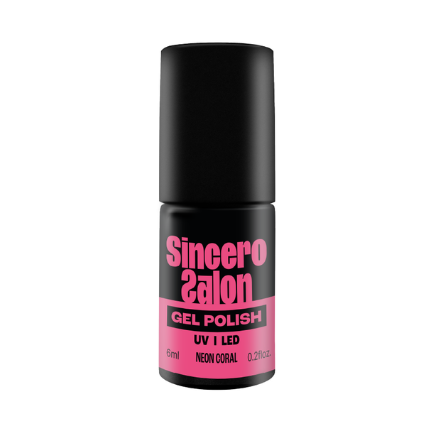 Gelnagellack "Sincero Salon", 6 ml, NEON CORAL, 4447
