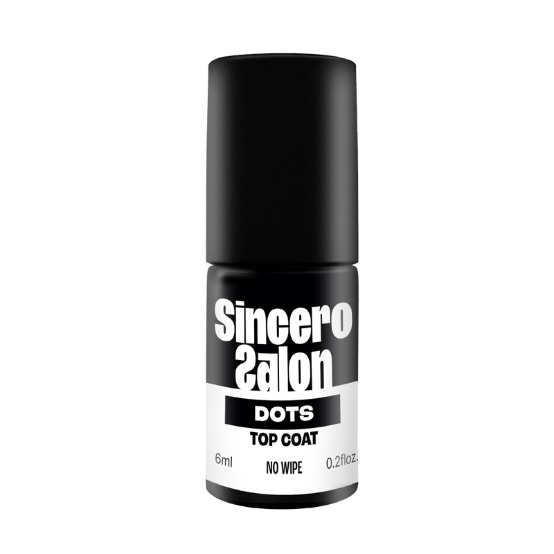 Gelnagellack Top Coat "Sincero Salon", Top Coat No wipe, Dots, 6ml