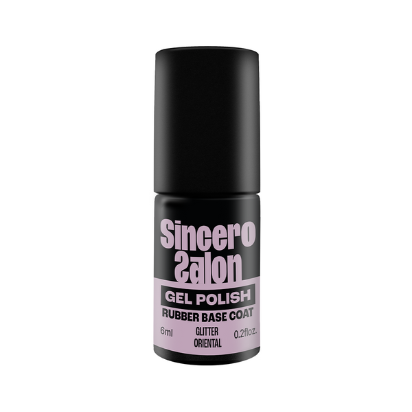 Rubber Base "Sincero Salon", Glitter oriental, 6ml
