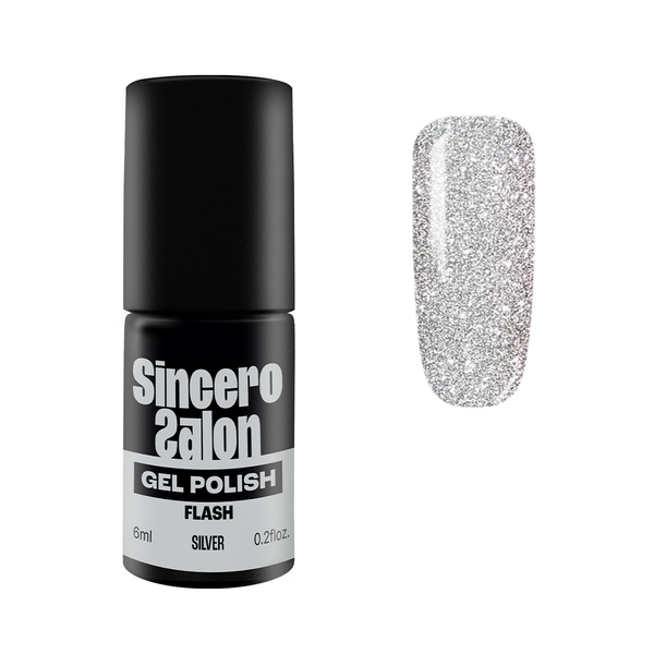 GELNAGELLACK "Sincero Salon", 6ml, Flash Silver, 3746