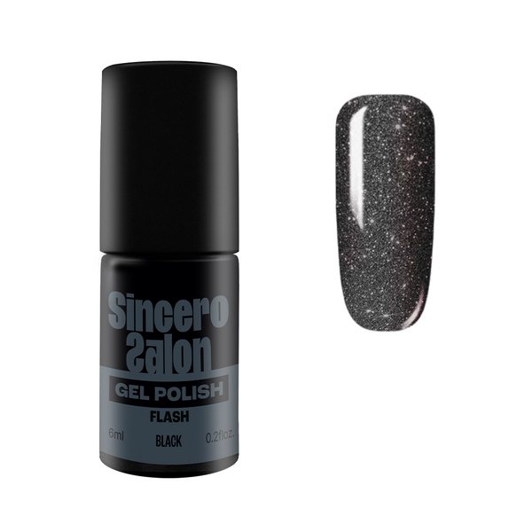 GELNAGELLACK "Sincero Salon", 6ml, Flash Black, 3760