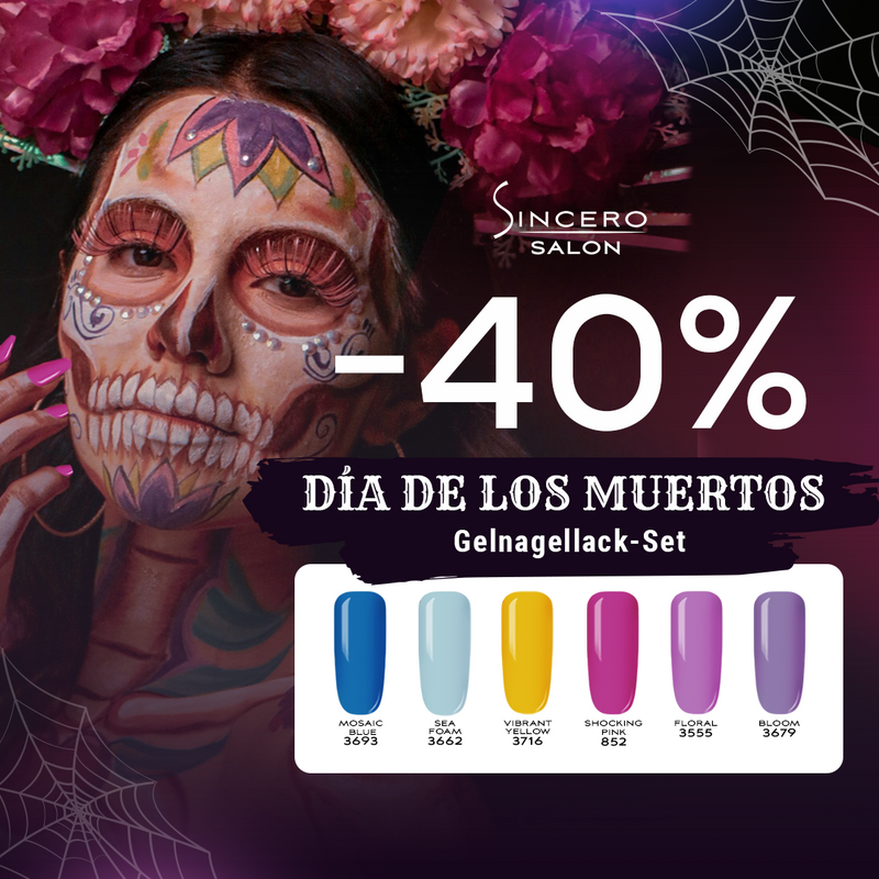 Gel Nagellack Set "Sincero Salon" Dia de los Muertos, 6 STK X 6 ML