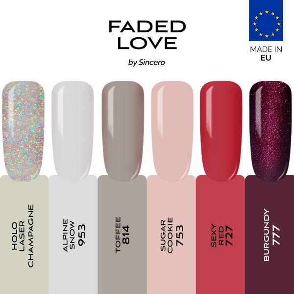 Gel Nagellack Set "Sincero Salon" Faded love, 6 Stk. x 6 ml