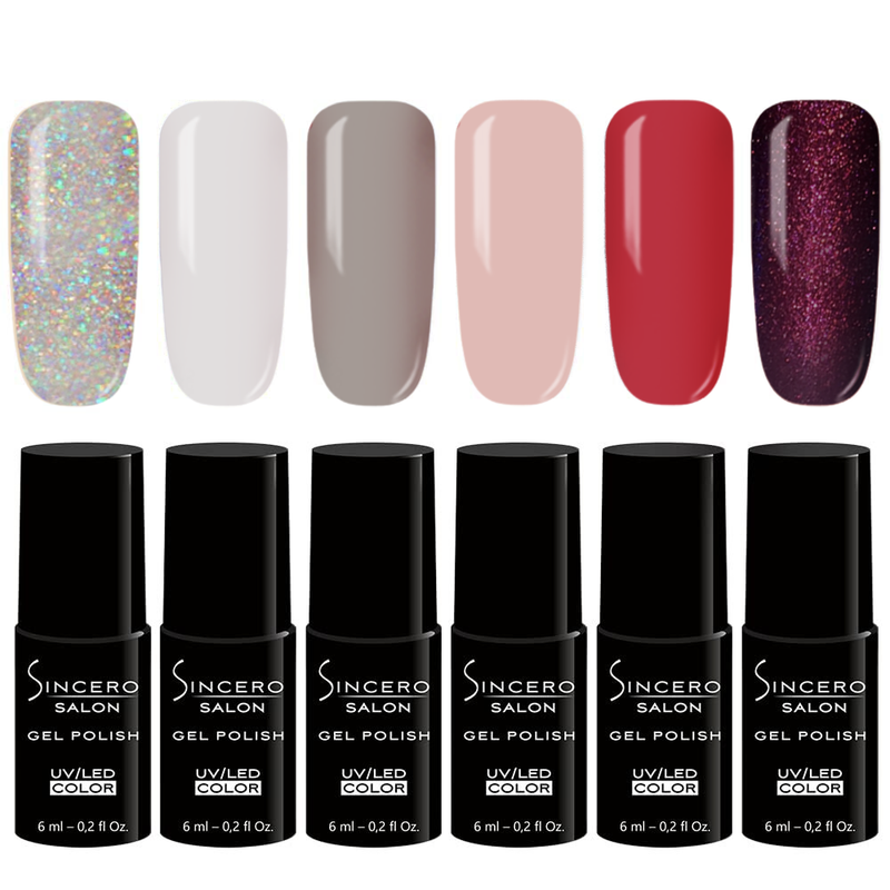 Gel Nagellack Set "Sincero Salon" Faded love, 6 Stk. x 6 ml