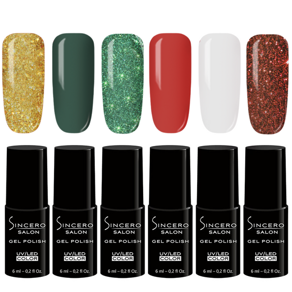 Gel Nagellack Set "Sincero Salon" Santa's choice, 6 Stk. x 6 ml