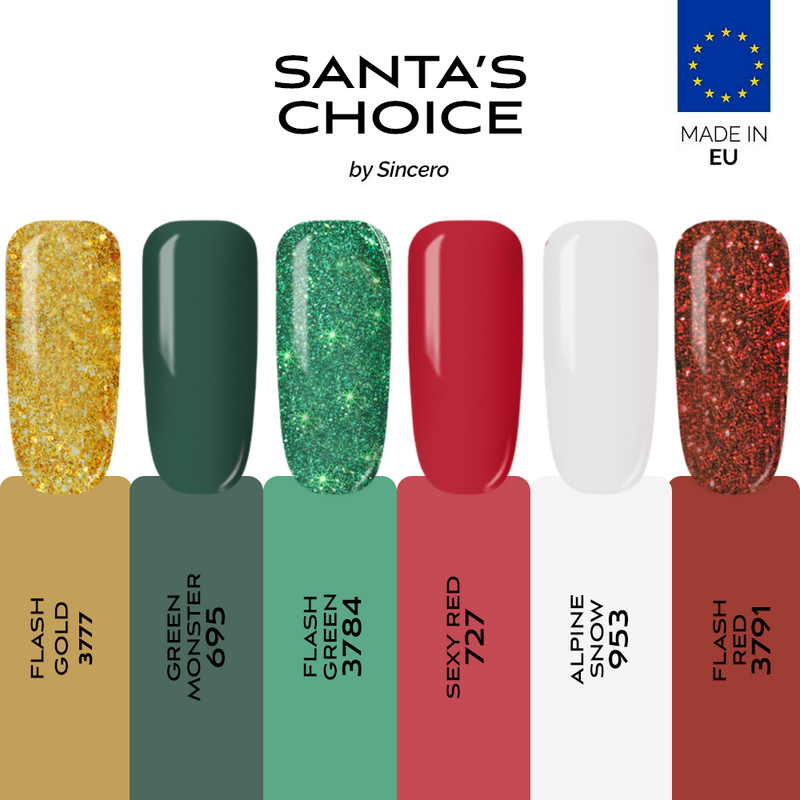 Gel Nagellack Set "Sincero Salon" Santa's choice, 6 Stk. x 6 ml