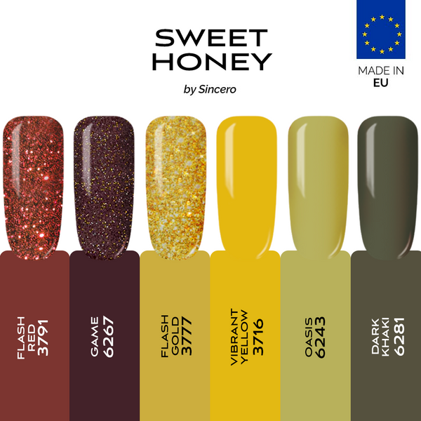 Gel Nagellack Set "Sincero Salon" Sweet honey, 6 Stk. x 6 ml