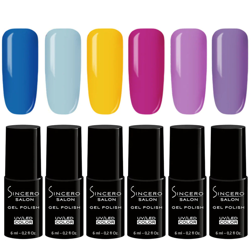 Gel Nagellack Set "Sincero Salon" Dia de los Muertos, 6 STK X 6 ML
