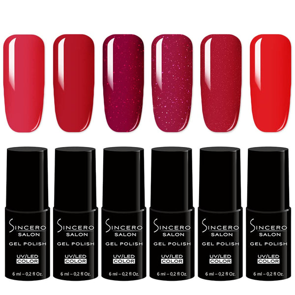 Gel Nagellack Set "Sincero Salon" Cherry Love Affair, 6 Stk. x 6 ml