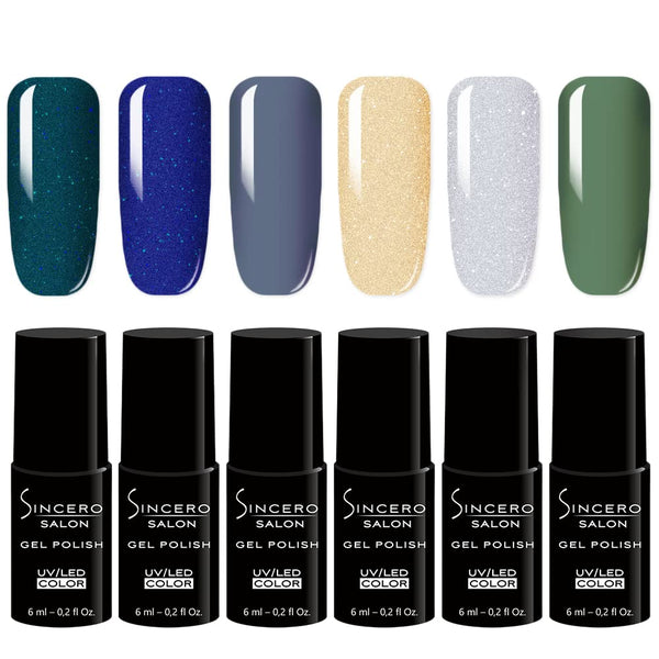 Gel Nagellack Set "Sincero Salon" Holy glitter, 6 Stk. x 6 ml