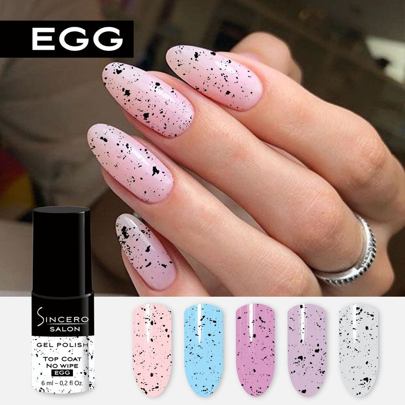 Gelnagellack Top Coat "Sincero Salon", Top Coat No wipe, Egg, 6ml