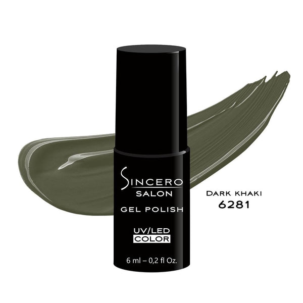 Gelnagellack "Sincero Salon", 6 ml, DARK KHAKI, 6281