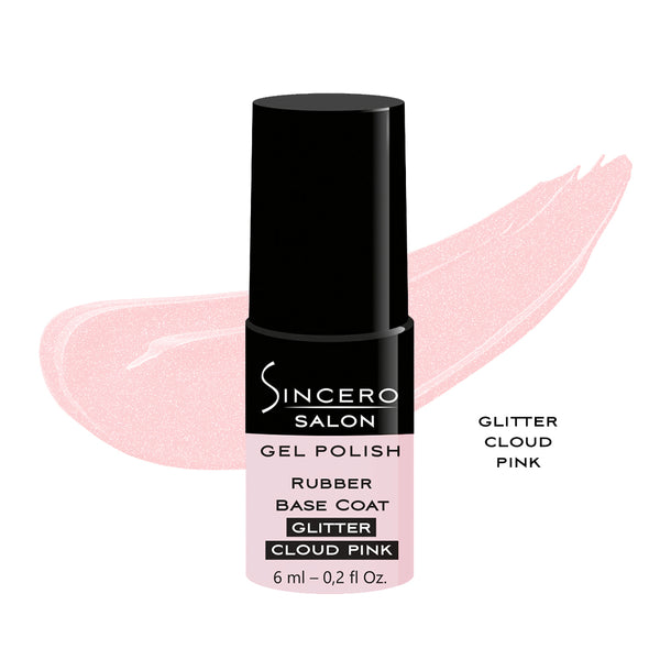 Rubber Base "Sincero Salon", Glitter cloud pink, 6ml