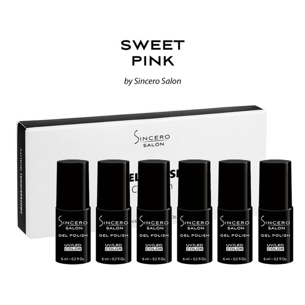Gel Nagellack Set Sincero Salon Sweet Pink, 6 Stk x 6 ml