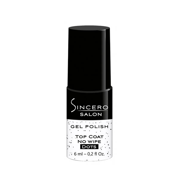 Gelnagellack Top Coat "Sincero Salon", Top Coat No wipe, Dots, 6ml